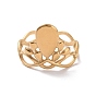 Ионное покрытие (ip) 304 корона из нержавеющей стали с открытым манжетным кольцом, полое широкое кольцо для женщин