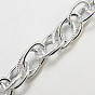 Aluminum Double Link Chains, Unwelded, Oval, 19x15x2mm