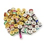 Латуни европейского бисера, со стеклом, бусины с большим отверстием, долговечный, без свинца и без кадмия, плоско-круглые