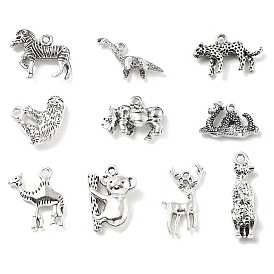 Тибетский стиль сплава подвески животные, античное серебро