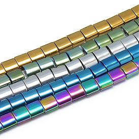 Electroplate Non-magnetic Synthetic Hematite Bead Strands, Square