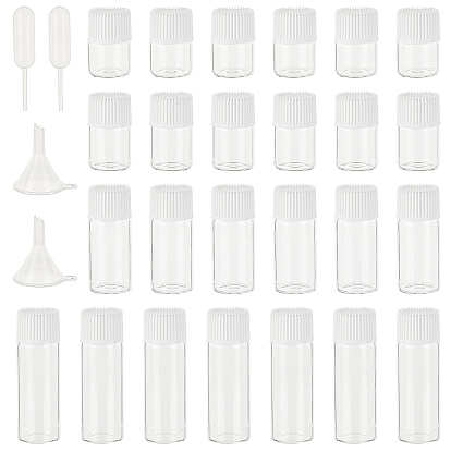 Mini Glass Spray Bottles, with Plastic Funnel Hopper, Disposable Plastic Dropper