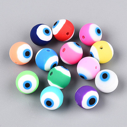 Бусины из полимерной глины , круглые с сглаза