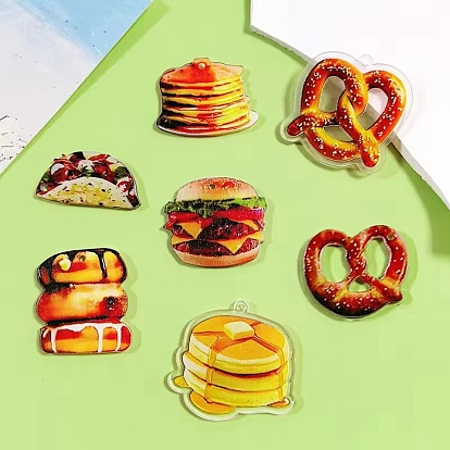 Печатные акриловые подвески, хлеб/крендель