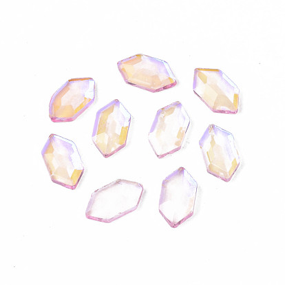 Cabujones de diamantes de imitación de cristal, accesorios de la decoración del arte del clavo, facetados, hexágono