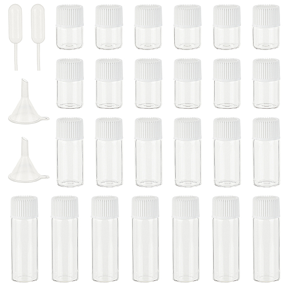 Mini Glass Spray Bottles, with Plastic Funnel Hopper, Disposable Plastic Dropper