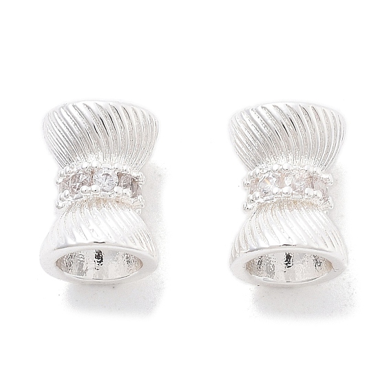 Латунные микро проложить кубического циркония бусы, без кадмия, без никеля и без свинца, колонка