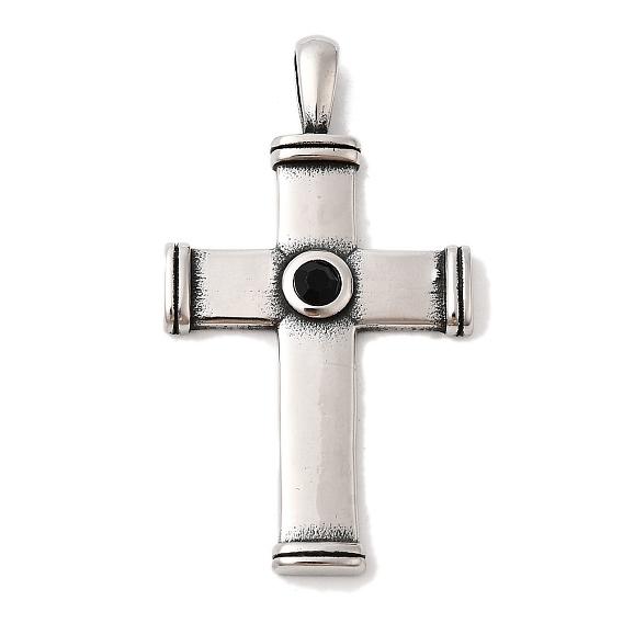 304 из нержавеющей стали горный хрусталь подвески, крест очарование