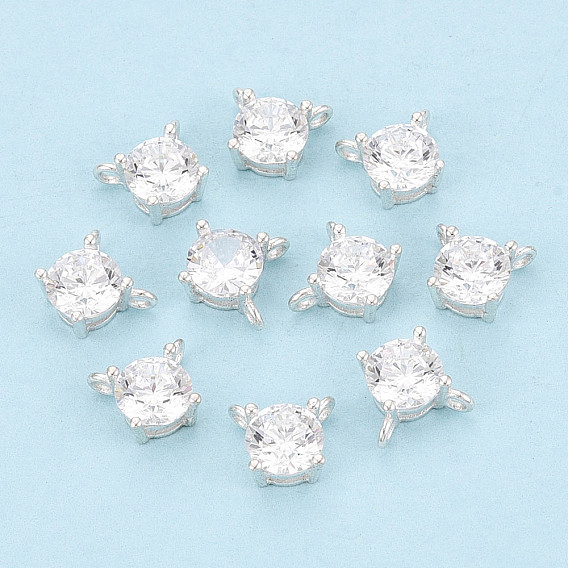 925 плоские круглые подвески из стерлингового серебра с прозрачным фианитом и паве