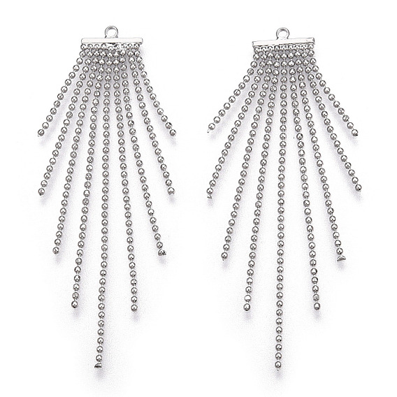 Латунь кисточкой большие кулоны, с шаровыми цепей, без никеля 