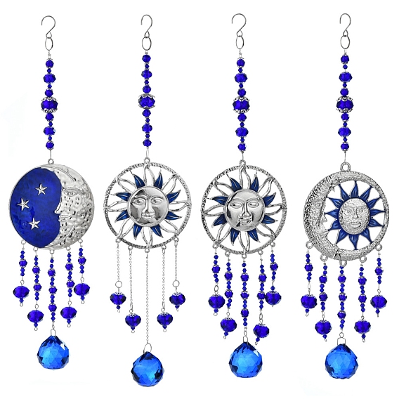 Стеклянные ловцы солнца, металлические подвесные украшения колокольчики