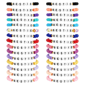 30Pulseras de cuentas acrílicas y arcilla polimérica hechas a mano