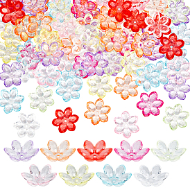 135шт 9 цвета прозрачные акриловые колпачки для бусин, бусины из цветка лотоса