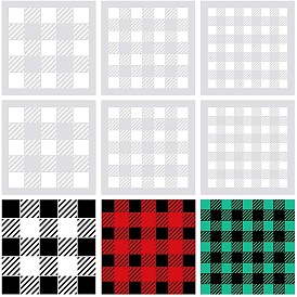PET Plastic Drawing Painting Stencils Templates, For DIY Scrapbooking, Square