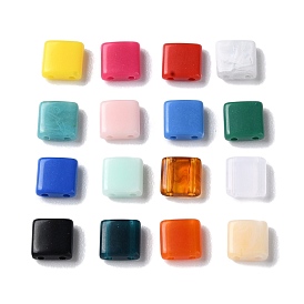 Opaque Acrylic Slide Charms, Square