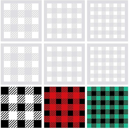PET Plastic Drawing Painting Stencils Templates, For DIY Scrapbooking, Square