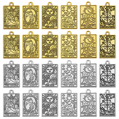 24шт 12 стили подвески из сплава с гальванопокрытием, Таро прелести