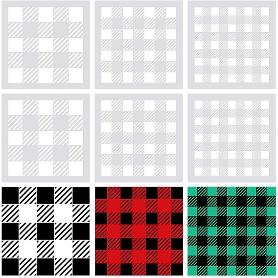 PET Plastic Drawing Painting Stencils Templates, For DIY Scrapbooking, Square