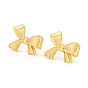 Bowknot Rack Plating Brass Stud Earrings, Long-Lasting Plated, Cadmium Free & Lead Free