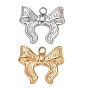 304 Stainless Steel Pendants, Bowknot Shape Charms, Ion Plating(IP)
