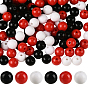 3цветные непрозрачные акриловые бусины, круглые