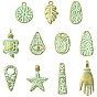 55 шт 11 стили подвески из сплава в тибетском стиле, античная бронза и зеленая патина
