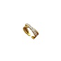 Crossed Full Diamond Personality Index Finger Ring - Simple and Cold Wind.