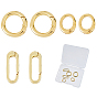 6шт 3 стили латунные пружинные затворные кольца, овальные и кольцо