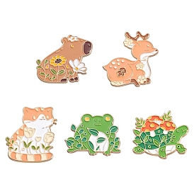 Cute Animal Brooch, Alloy Enamel Pins Original Clothing Accessories Collar Pin Chest Flower