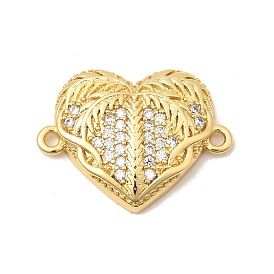 Латунные микропаве из прозрачных кубических цирконий, подвески в виде кокосовой пальмы и сердца, долговечный, без кадмия и без свинца, стойки покрытие