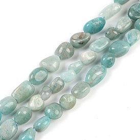 Natural Amazonite Beads Strands, Nuggets, Tumbled Stone