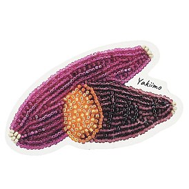 MIYUKI Seed Beads Brooch Making Kits, Harapeko Brooch