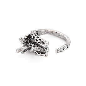 Giraffe Open Cuff Ring, Tibetan Style Alloy Jewelry for Women, Cadmium Free & Lead Free