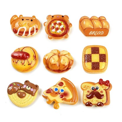 Непрозрачные кабошоны из смолы, искусственный хлеб