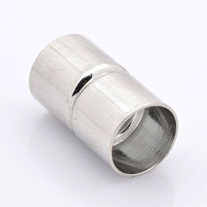 Fermoirs magnétiques en laiton à colonne avec extrémités à coller, 20x11mm, Trou: 10mm