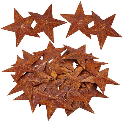 Pendentifs en fer rouillé, étoiles