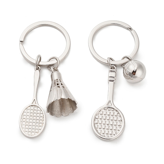 Брелки из цинкового сплава, с железными кольцами