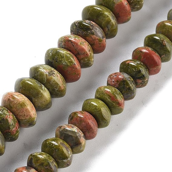 Природные Unakite бисер нитей, блюдце бусины