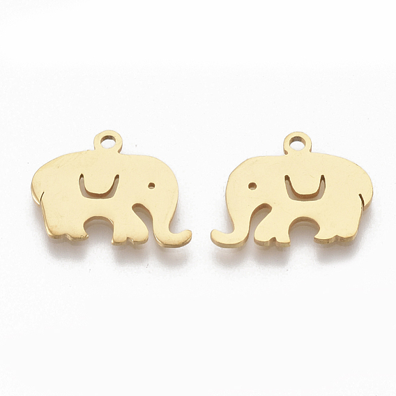 201 Stainless Steel Charms, Elephant