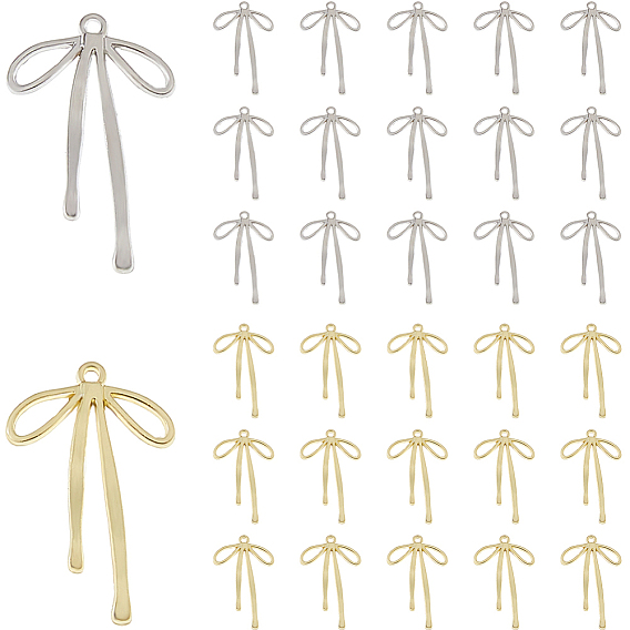 32 шт 2 цвета подвески из сплава, бантом