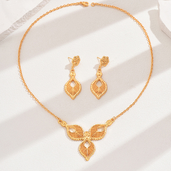 Винтажные модные железные серьги и ожерелья для женщин