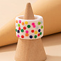Colorful Geometric Joint Ring in Candy Soft Clay, Fashionable Single Ring Jewelry