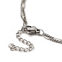 304 Stainless Steel Charm Anklet, Curb Chains Double Layered Anklet for Women