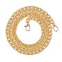 Aluminium Bag Strap, with Alloy Clasps, Textured, for Bag Straps Replacement Accessories