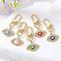 Colorful Alloy Devil Eye Keychain with Vintage Ethnic Style Bag Charm Pendant