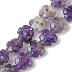 Natural Amethyst Beads Strands, Flower