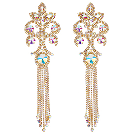 2 шт. украшения для одежды из стразов, С выводами из меди и железа, цветок