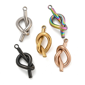 304 Stainless Steel Pendants, Knot Charm