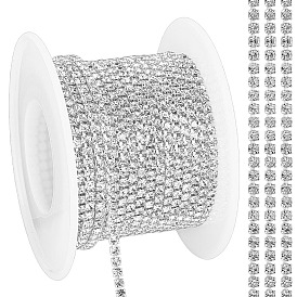 Glas Strass Cup Ketten, mit Legierung-Zubehör, mit Spule