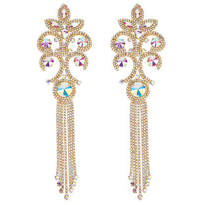 2 шт. украшения для одежды из стразов, С выводами из меди и железа, цветок